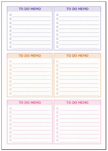 Todoメモ Excelで作成したかわいい無料テンプレート フリー雛形